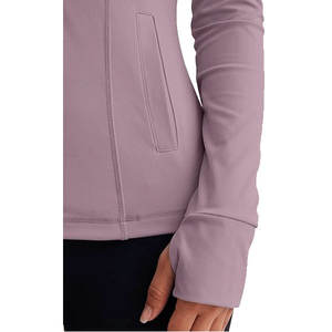 Femmes à la mode léger athlétique fermeture éclair vestes 2025 sweats à capuche Gym Yoga hauts course vêtements d'entraînement avec poche - Product Image 5