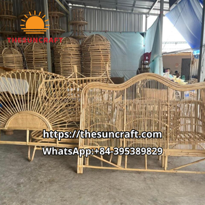 Muebles de dormitorio de Hotel, cabecero de cama de Dalia de ratán hecho a mano Simple moderno, diseño bohemio, apartamento de Vietnam de calidad Premium - Product Image 4