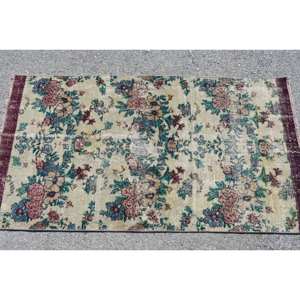 Alfombra de lana turca Vintage 290cm x 540cm Beige verde Patchwork área grande rectángulo 10mm estilo bohemio respaldo de látex para habitación cabecera - Product Image 4