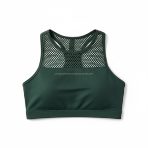 Soutien-gorge de yoga sans couture pour femme, maintien moyen, haut court de sport rembourré, soutien-gorge de sport athlétique - Product Image 4