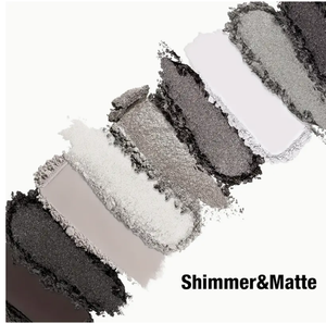 고급스러운 9 색 아이섀도우 팔레트-매트 & 글리터 마감, 블랙, 화이트 & 그레이 쉐이드-대담한 아이 메이크업 룩에 적합 - Product Image 5