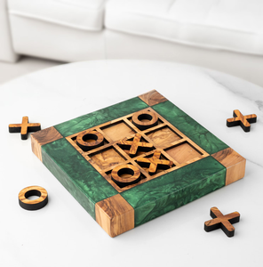 Juego de mesa de madera Tic Tac Toe para piezas Natural pulido de madera de alta calidad regalo único superior exigente - Product Image 2