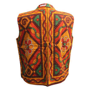Chaqueta Kantha Unisex con Estampado Floral, Hecha a Mano, para Verano, con Capucha y Reversible, Accesorio de Moda - Product Image 4