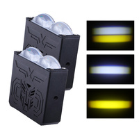 Feux de calandre LED super lumineux pour voiture, deux lentilles, feux de jour DRL, feux antibrouillard, feux de travail avec ventilateur, auxiliaires externes, véhicule tout-terrain, camion
