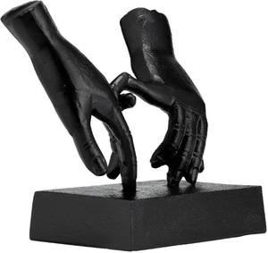 Inicio Escultura de manos entrelazadas de metal Negro Novedad Aluminio Contemporáneo Color sólido es una escultura pulida moderna decorativa - Product Image 2