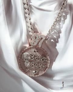 Colgante de Diamante Moissanite VVS Personalizado con Cadena 925, Certificado GIA, con Logotipo de Nombre de Rapero, Letra, para Hombre, Color Blanco - Product Image 5