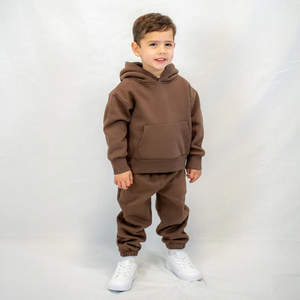 Ensemble sweat à capuche et pantalon en molleton décontracté pour enfants, logo personnalisé, tenue unisexe pour tout-petits, sweat à capuche et pantalon assortis pour enfants - Product Image 4