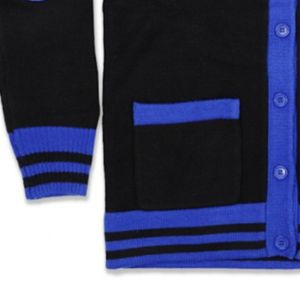 Cárdigan bordado cómodo con cuello en V personalizado, suéter de hermandades y fraternidades universitarias para invierno - Product Image 4