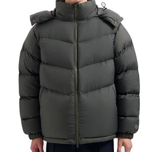 Veste matelassée à capuche en fourrure avec logo personnalisé dernier cri vestes pour hommes chaud extrême en hiver - Product Image 5