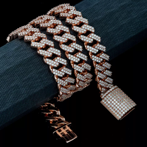 สร้อยคอเพชรโมอิสสีขาวพร้อมจี้สร้อยคอสีขาวขนาด12มม. ปรับแต่งได้ - Product Image 4