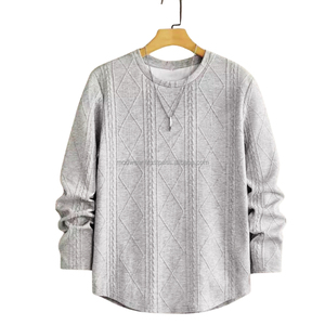 Jersey informal holgado de cuello redondo para hombre, Sudadera con capucha de manga larga con detalle de parche de letra en el pecho, sudadera de calle de talla grande - Product Image 6