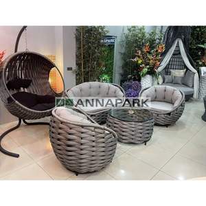 Annapark antracita muebles de exterior balcón grupo de asientos con Apple sofá conjunto para uso en el jardín - Product Image 2