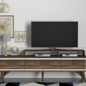 Meuble TV Rosso de luxe exclusif Panneau de particules blanc noyer de style ferme moderne du meilleur vendeur de Turquie pour le salon - Product Image 1