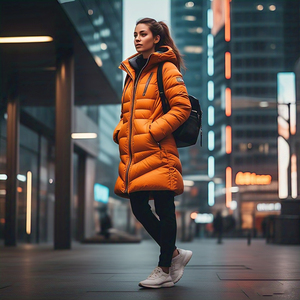 Wholesale 100% Polyester Spandex Padded Jacket for Women <b>Ladies</b> Casual Wear <b>with</b> Quilted Fur <b>Hood</b> Lightweight Padded <b>Coat</b> - Product Image 5