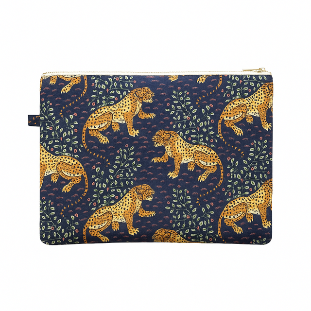Waterproof Durable Lightweight Cotton Laptop Sleeves Business Vintage Modern Cheetah Safari Print 13 17 Inch Laptops Simple