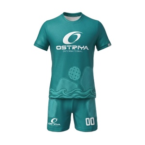 Maillot de pickleball pour homme à faible MOQ, personnalisé, imprimé, manches courtes, anti-UV sur le devant, léger, pour l'été, 100 % polyester respirant - Product Image 1
