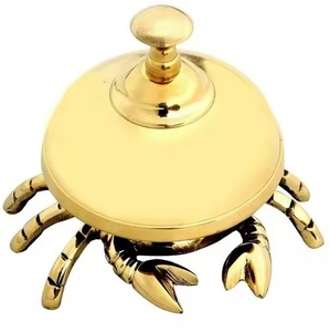 Cloche de table en laiton pour utilisation comme sonnette de bureau, cloche de table d'hôtel, sonnette de comptoir, décoration de maison et de bureau, cadeau - Product Image 3