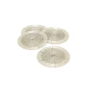 Posavasos de cuentas naranja rojizo de lujo Taza de bebidas clásicas Posavasos de colores sin inoxidable Almohadillas de alfombrilla de precio bajo con descuento - Product Image 2