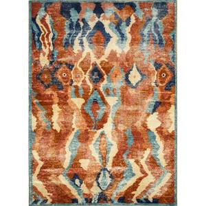 Tapis en laine noué à la main Erbe, motif géométrique abstrait rouge-orange, Kilim pour adolescents, pour entrée de maison, couloir - PKWL-7007 9x12 Rectangulaire - Product Image 1