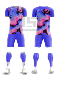Ropa Deportiva de Fútbol Transpirable de Primera Calidad, 100% Poliéster, Camiseta y Pantalones Cortos para Partidos de la Liga de Campeonatos - Product Image 6