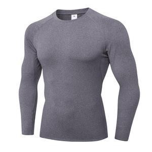 Vêtement de compression respirant et écologique pour hommes, à séchage rapide, pour la salle de sport, la formation, la protection UV, manches longues, surf, natation - Product Image 1