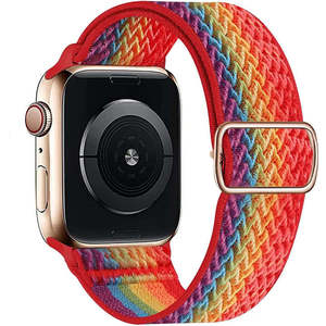 Bracelet respirant orange, blanc, rose, jaune pour <span class=keywords><strong>Apple</strong></span> <span class=keywords><strong>Watch</strong></span> avec tailles 45 mm et 49 mm, en alliage de zinc doré, matériau TPU, bracelets de montre en tissu - Product Image 5
