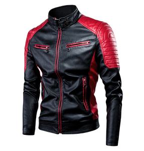 Veste en cuir d'hiver décontractée pour hommes de haute qualité tissu à capuche avec décoration de poche - Product Image 1