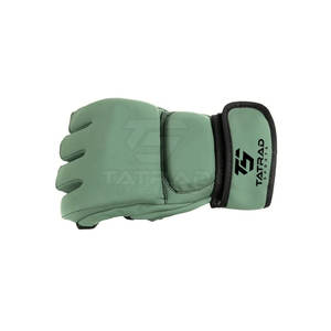 Gants de MMA en cuir de qualité supérieure avec design personnalisé, fermeture à lacets, respirants et légers, demi-doigts, fabriqués au Pakistan - Product Image 4