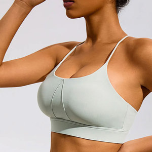 Soutien-gorge de Sport léger femmes Logo personnalisé vêtements actifs Fitness vêtements de Yoga vêtements de Sport soutien-gorge Leggings ensemble de Yoga de gymnastique - Product Image 5