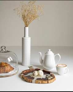 Juego de Platos de Madera Ecológicos, Elegantes y Antiguos, Hechos a Mano, Duraderos, Grabados, para Uso en el Hogar y la Cena - Product Image 4