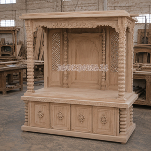 Meilleur Mandir de prière en bois de teck aux designs exquis, mobilier de maison sur mesure, taille et couleur personnalisables, style moderne durable, DST EXPORTS - Product Image 2