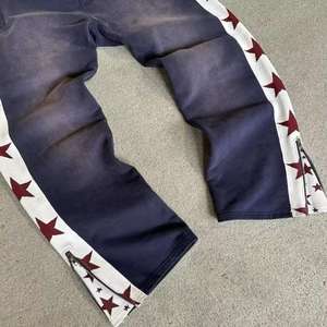 Pantalones de chándal para hombre con logotipo personalizado, pantalón de chándal holgado de forro polar de algodón 100%, estilo Hip Hop a la moda callejera con cierre de cintura elástica - Product Image 2