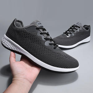 Factory Custom Wholesale <b>Men's</b> Casual Sports <b>Shoes</b> DTY Breathable <b>Lightweight</b> Lining Mesh Lace-up Soft Runners <b>Shoes</b> <b>Men</b> - Product Image 2