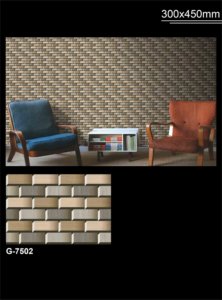 Venta caliente esmaltado decorativo 300x450 8mm QI 9052 acabado brillante cerámica porcelana baño azulejos de pared para cocina, sala de estar - Product Image 2