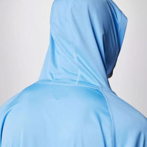 Personnalisé de haute qualité UPF50 + séchage rapide UV évacuation de l'humidité manches courtes col roulé performance formelle motif à capuche - Product Image 2