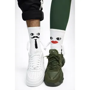 Juego de Calcetines Magnéticos para Parejas, 100% Algodón y Nailon, Transpirables, Ligeros, para Uso Diario, con Bordado 3D y Logotipo Personalizado para Chicas - Product Image 2