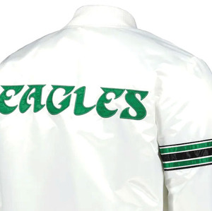 Chaqueta de Alta Calidad, Pedido Personalizado, Chaqueta Universitaria de Satén, Logotipo Bordado, Chaqueta de Satén Transpirable de Alta Calidad para Hombre - Product Image 4