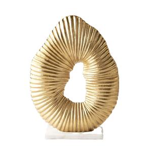 Decorative Sculpture in Gold Finished Home Tabletop and Desktop Decorative Ornaments <b>Office</b> <b>Decoration</b> Abstract Sculptures - Product Image 1