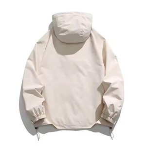 แจ็กเก็ตมีซิปรูดรูดซิปสำหรับผู้ชายเสื้อกันลมมีฮู้ดแห้งเร็วกันน้ำแบบสวมหัวมีฮู้ดสำหรับผู้ชาย - Product Image 6