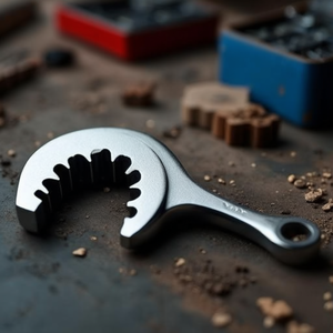 Clé à molette ouverte de 14 mm avec clé, blanche et noire, longueur 140 mm - Product Image 3