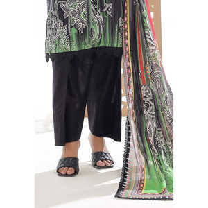 Traje de mujer de 3 piezas sin coser, estampado en negro, conjunto de traje de mujer - Product Image 4