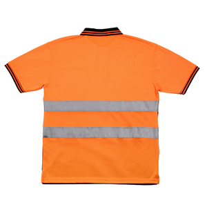 Vêtements réfléchissants de sécurité de couleur fluorescente polos travail manches longues polo réfléchissant chemise polo haute visibilité - Product Image 6