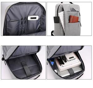 Meilleures ventes Grand sac à dos d'école à la mode Poches multi-fermeture éclair Sac d'ordinateur portable personnalisé teint en gris pour panneau solaire antivol - Product Image 6