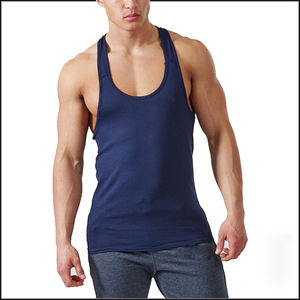 2023 Men's Breathable Fitness Tank Top Quick Dry Custom Wholesale-Knitted Weave Plus Size Option - Product Image 5