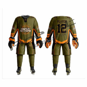 Digital OEM personalizado sublimación camisetas de hockey sobre hielo tela de algodón duradero deportes uniformes Teamwear suministro al por mayor - Product Image 5