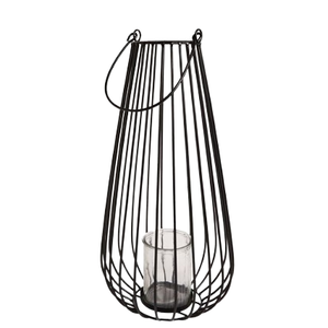 Lámpara Colgante Moderna de Metal con Forma de Jaula de Pájaro en Negro Mate, Decoración Geométrica Industrial para Sala de Estar, Patio, Bodas, Restaurante - Product Image 6