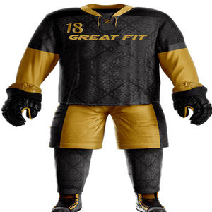 100% NEUF Uniforme de hockey sur glace respirant à séchage rapide Nouvelle arrivée Uniforme de hockey sur glace Faible MOQ Uniformes de hockey sur glace pour hommes OEM - Product Image 1