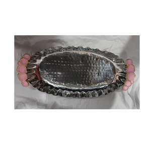 ถาดเสิร์ฟข้าวมีสไตล์พร้อมเคลือบเคลือบสำหรับห้องครัวถาดเสิร์ฟสีทองและสีเงินกำหนดขนาดได้เอง - Product Image 3