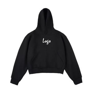 เสื้อฮู้ดผ้าฝ้ายถักแบบสวมหัวไหล่100% เข้ารูปปกติชายเสื้อกันลมเป็นมิตรกับสิ่งแวดล้อม - Product Image 4