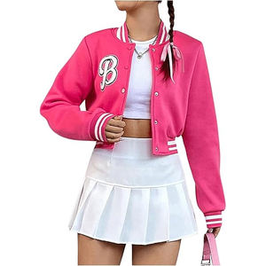 Chaqueta universitaria de moda Premium para mujer, venta al por mayor, chaqueta Bomber de gran tamaño, ropa de calle de moda de estilo universitario Letterman personalizada - Product Image 1